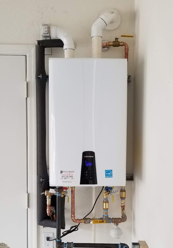 clean tankless water heater install