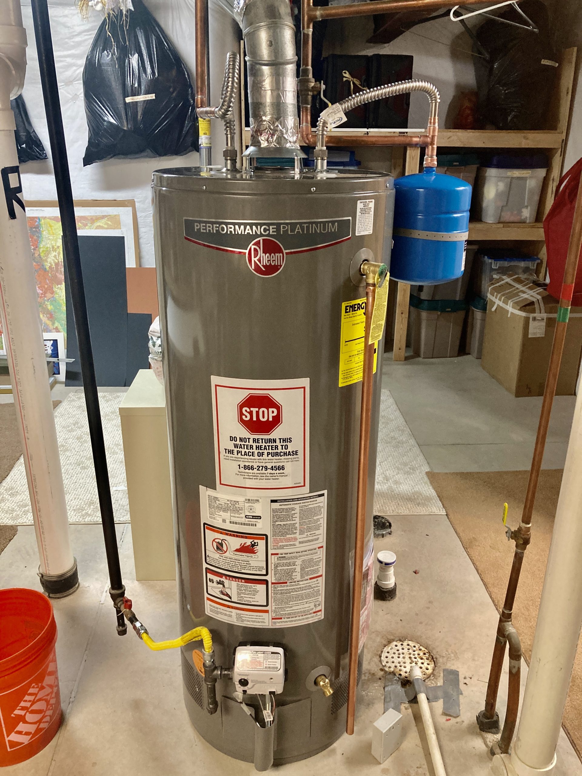 gas water heater installed